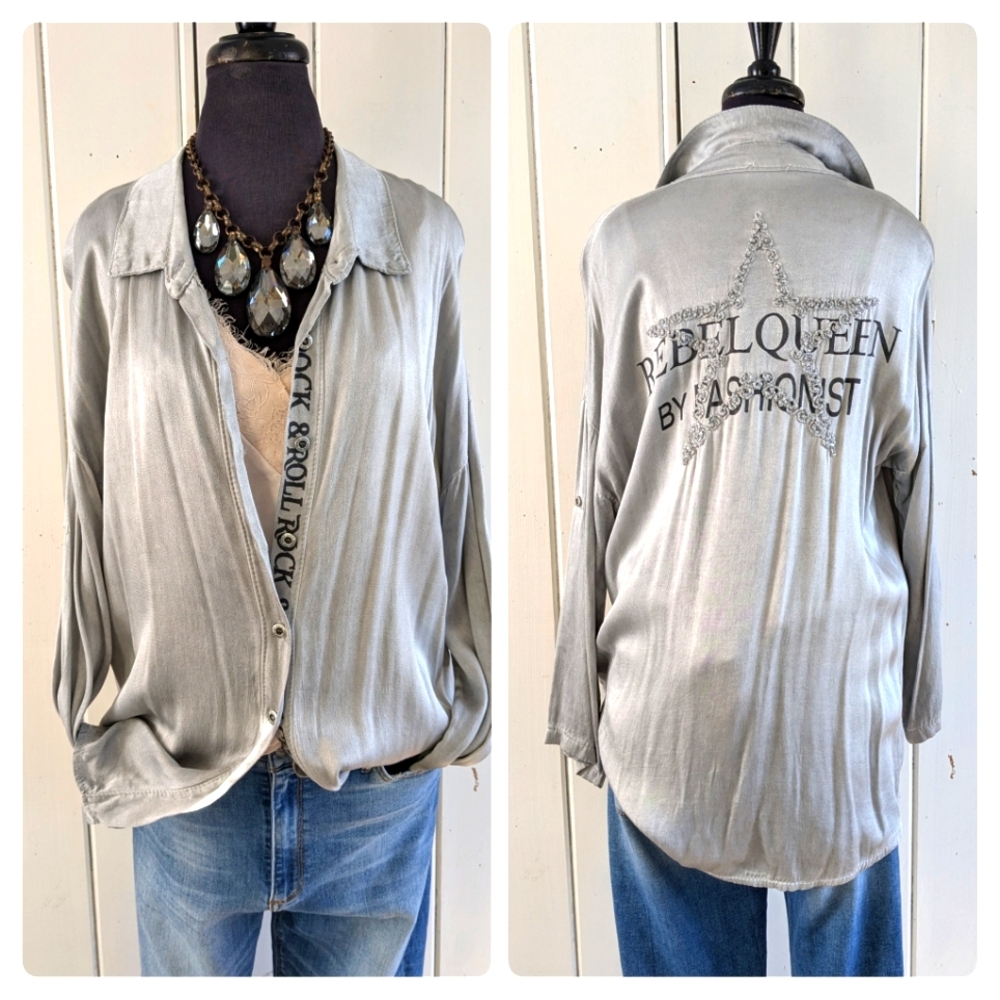 Rebel Queen Rock & Roll blouse FABULOUS!